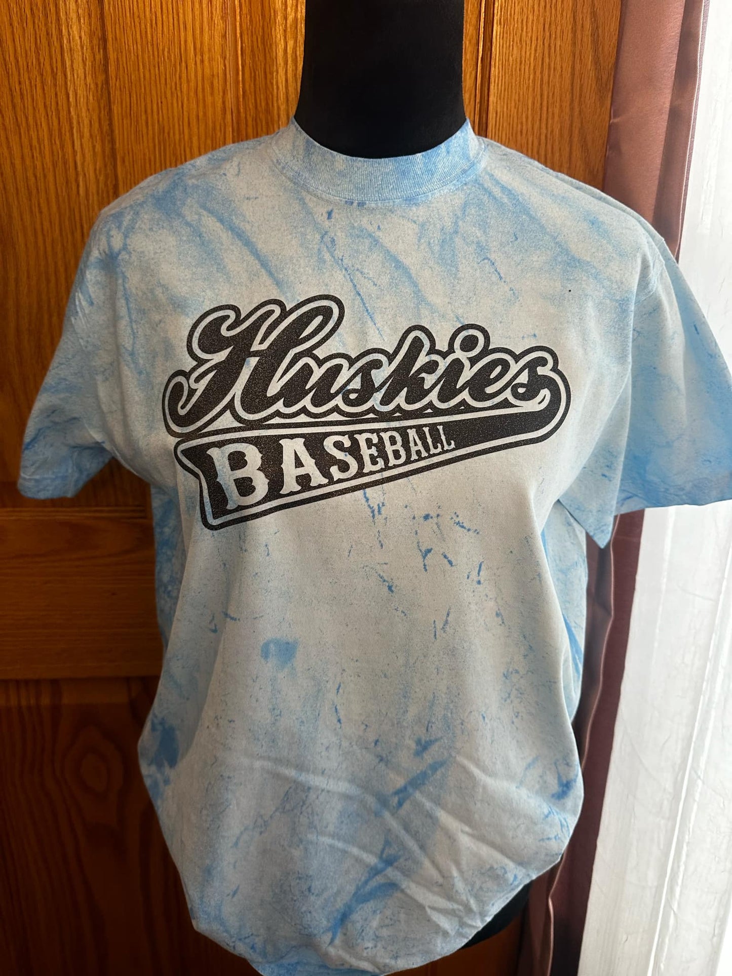 Blue Huskies Ice Dye Tee