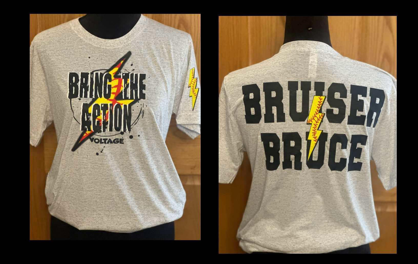 Bring The Action Voltage With Name On Back