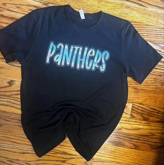 Panthers Blue Letters