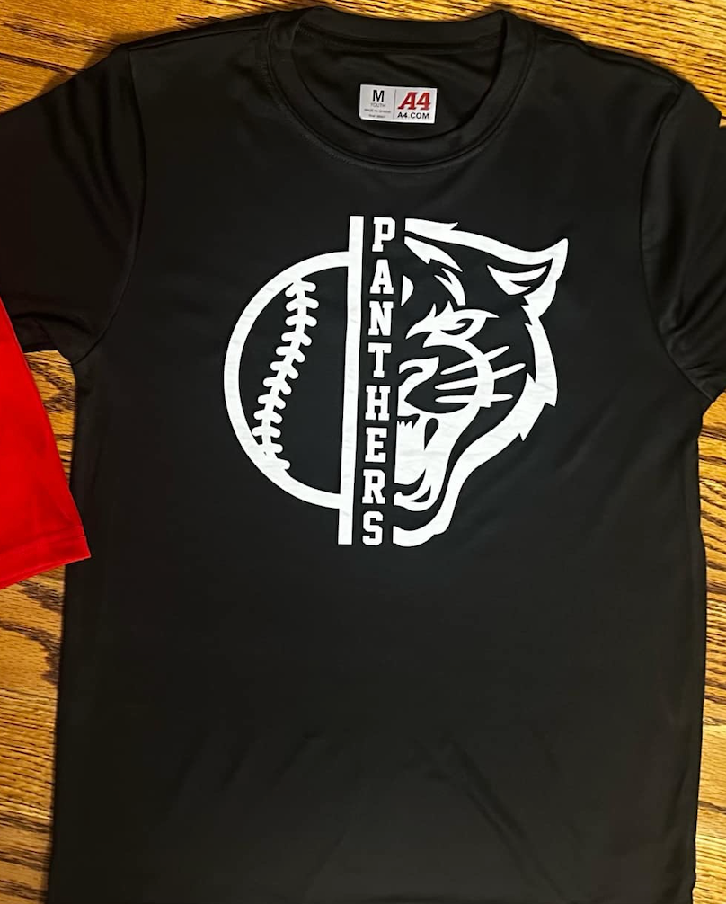 Panthers Baseball White Ink