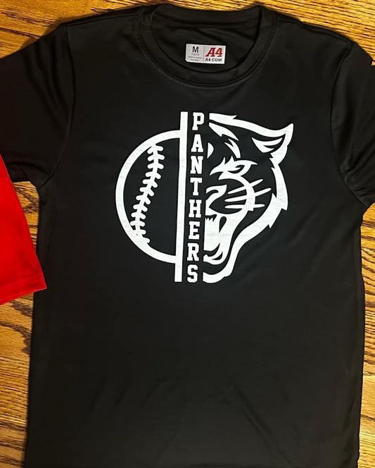 Panthers Baseball White Ink