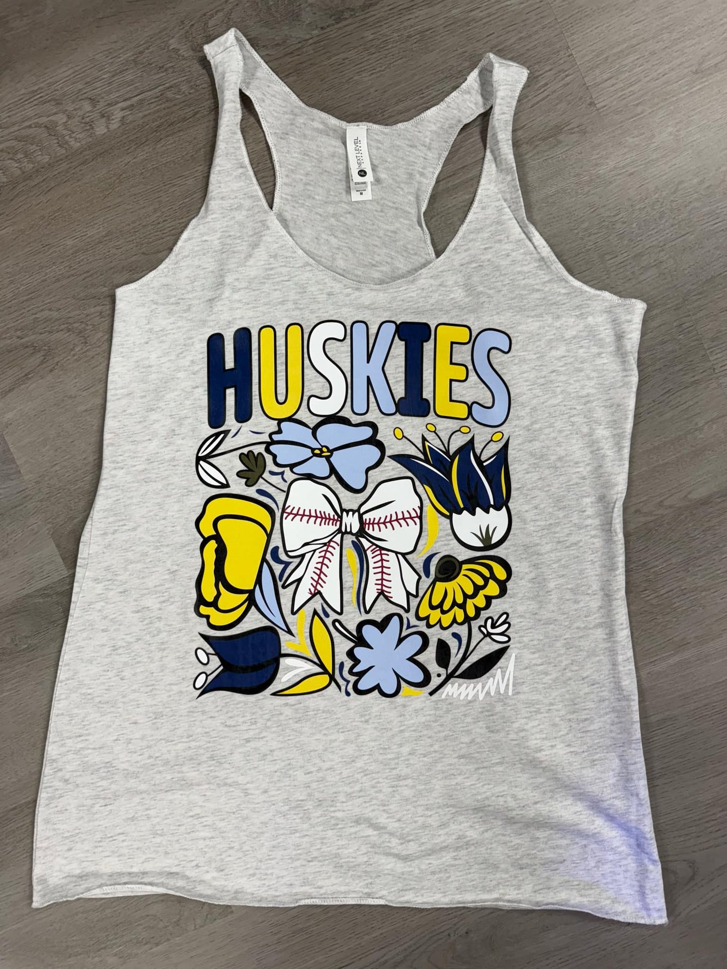 Huskies Baseball Flower Tank