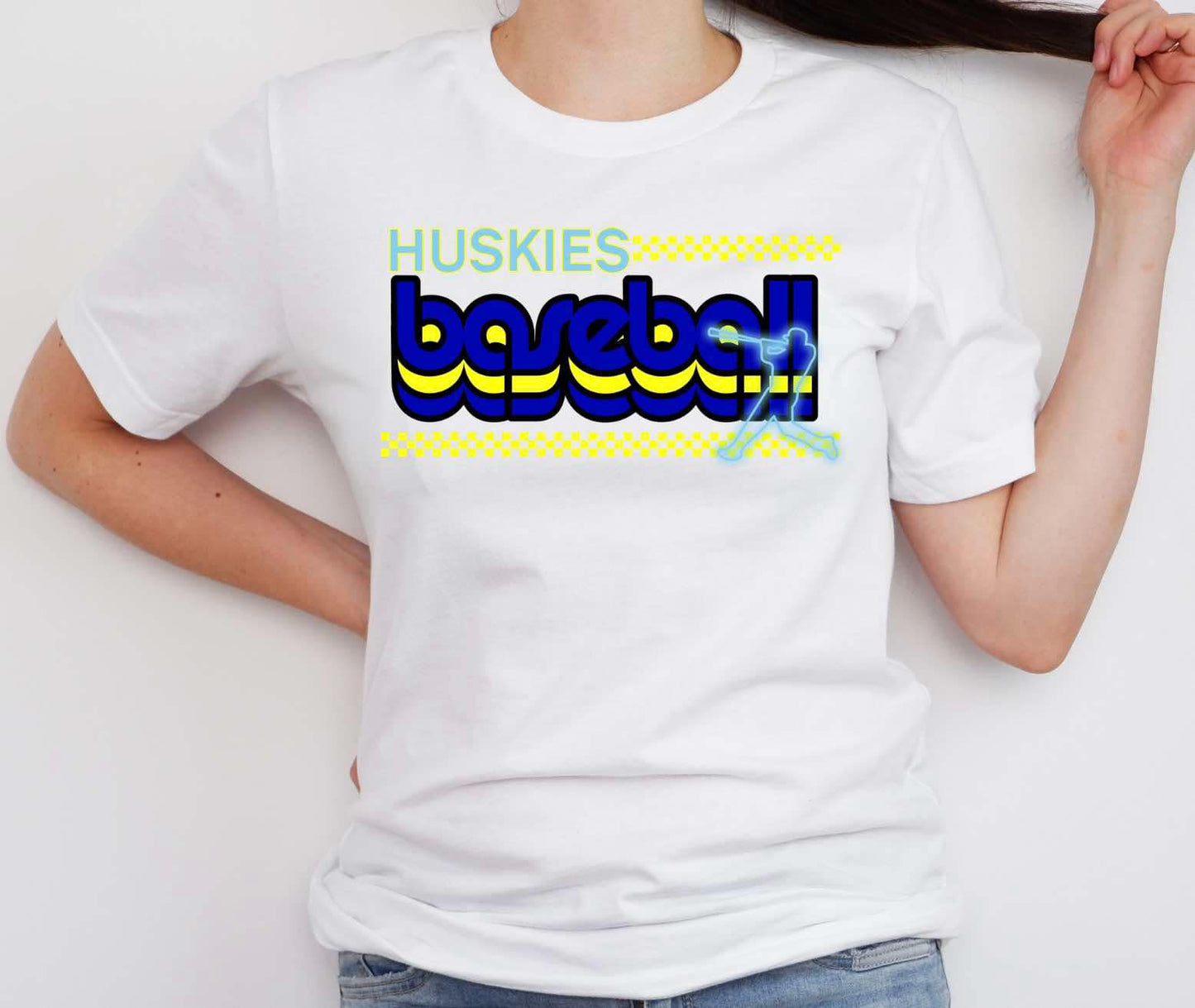 Huskies Baseball Blue And Yellow
