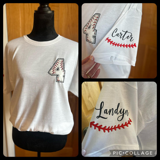 Custom Baseball Name & Number